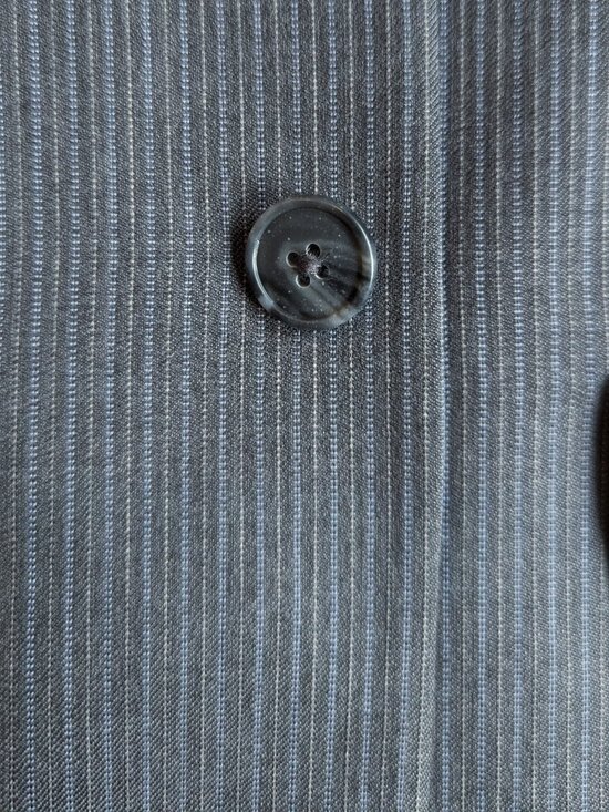 Jos A Bank Slim Fit Suit Gray Pinstripe 100% Wool | 40L Jacket & 34L Pant - Picture 4 of 10
